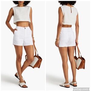 Rag & Bone Sofie White Linen Shorts